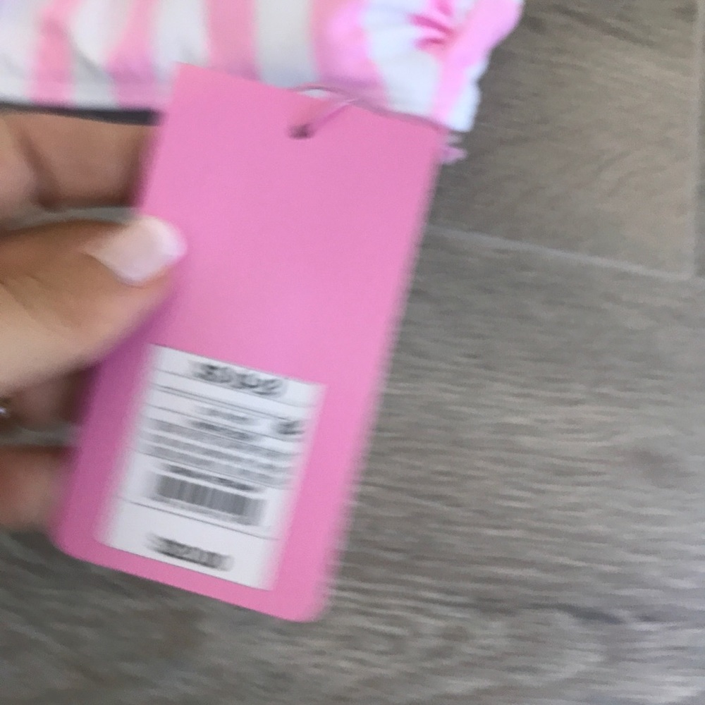 Stoney clover lane for target white pink striped bikini top - Picture 2 of 3